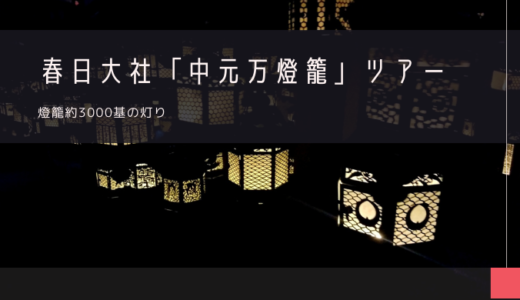 春日大社「中元万燈籠」おすすめツアー特集！